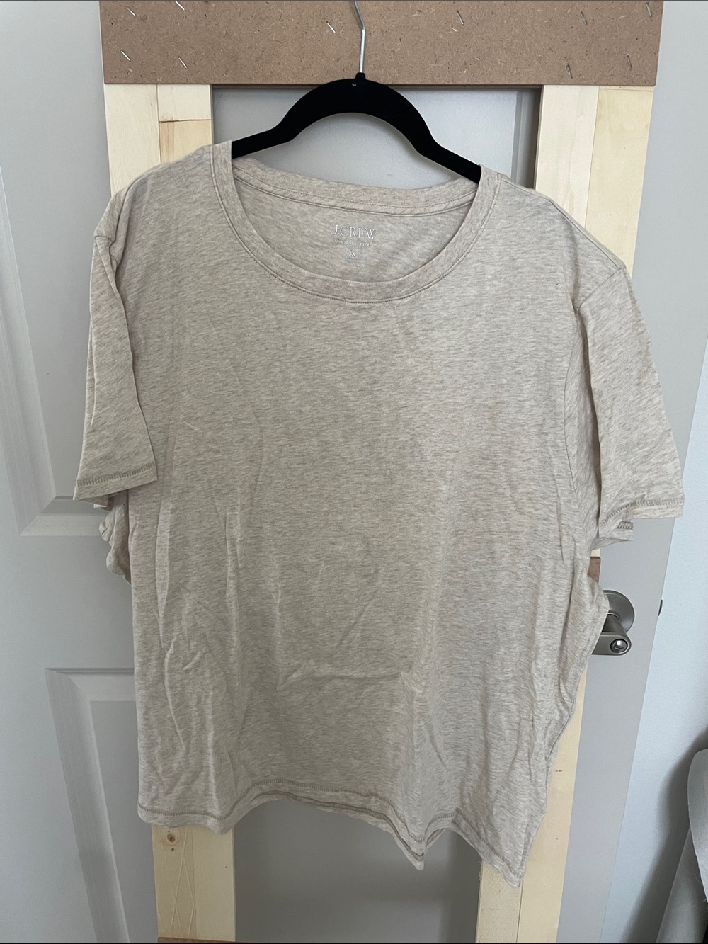 J. Crew Light Cream Short Sleeve Crewneck Tee